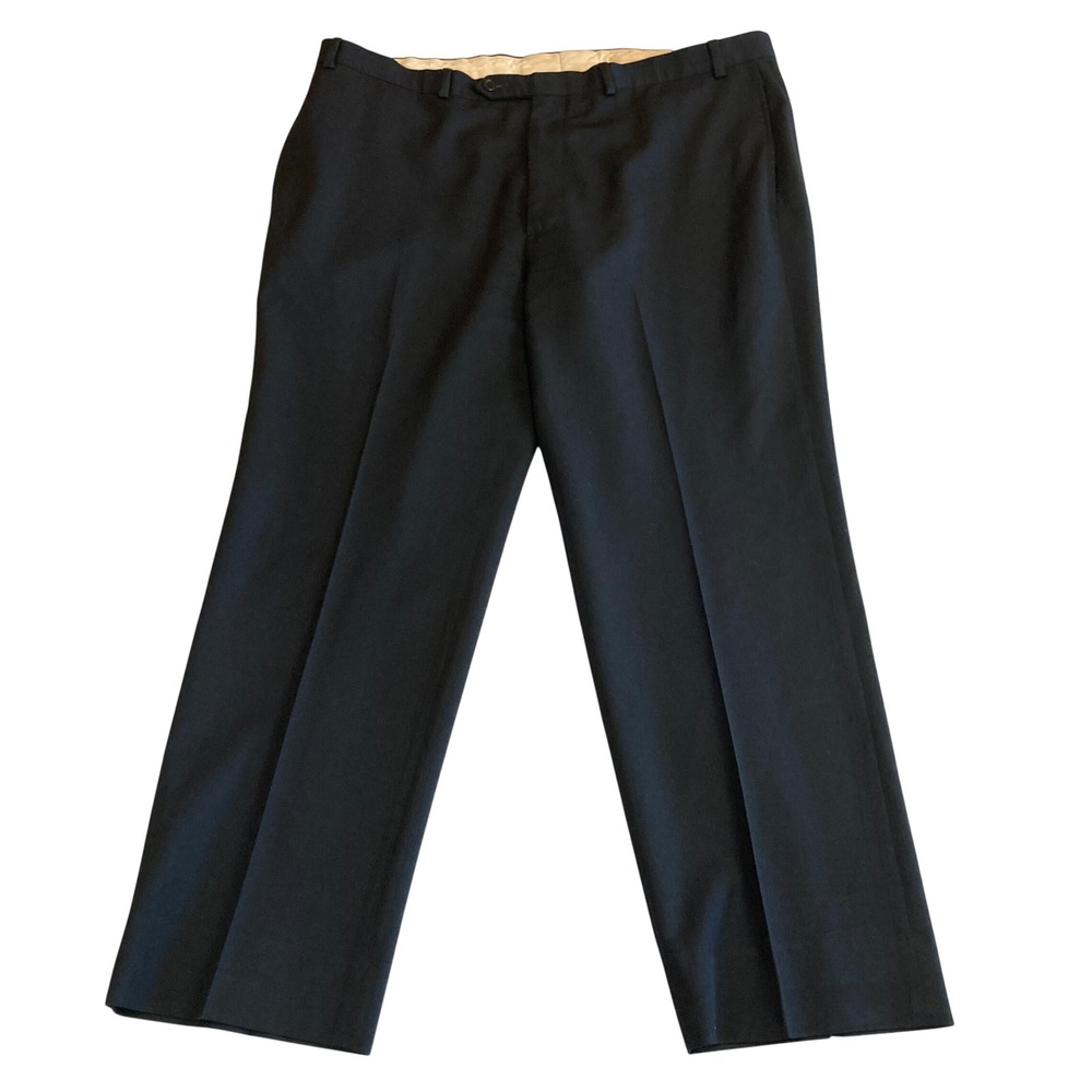 Brooks Brothers 100% Wool Pants Madison Fit Men 42x30 (Fits 40x30) Navy Blue